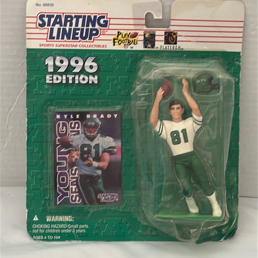 1996 Starting Lineup Kyle Brady New York Jets NFL Figure with Card Kenner 68830